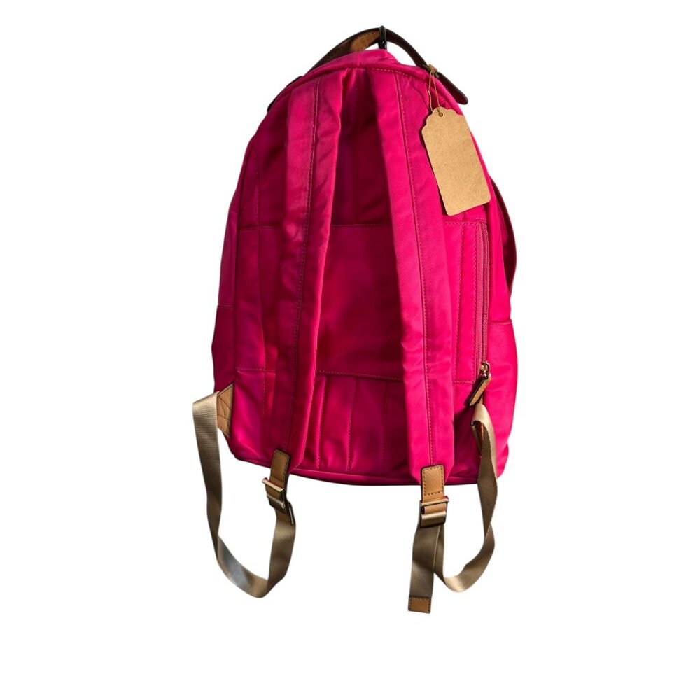 Michael Kors Kelcey‎ Fuchsia Nylon Backpack Bookbag - Picture 9 of 12